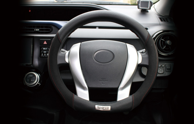 ステアリングホイールカバーFLATボトムS/ BK