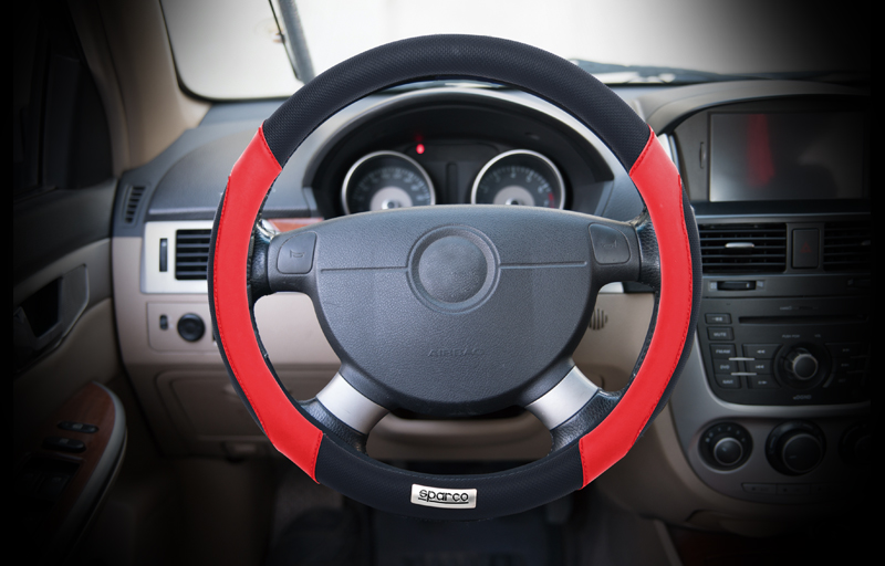 ステアリングカバー レザー SPC1113 SサイズRD