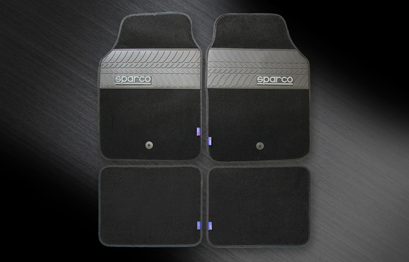 ラバーフロアマット BLACK 4PC