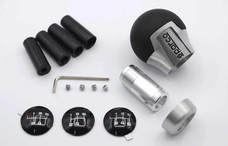 シフトノブ BKレザー＆メタルコンビ SPG101